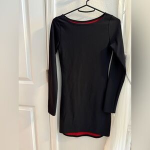 BLACK MILK BODY CON DRESS LONG SLEEVES TOASTIE BLACK SIZE S